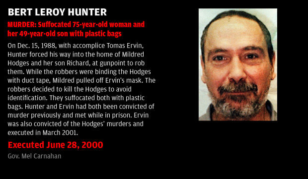 Executed June 28, 2000: Bert Leroy Hunter